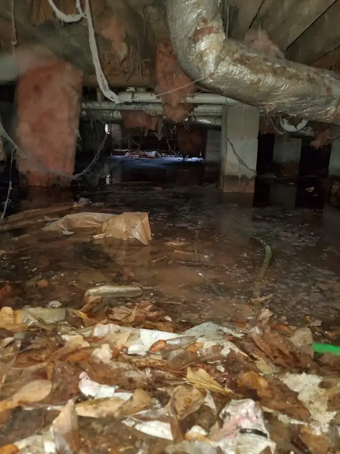 Crawl space flood assessment for Commercial Water Damage Restoration in Kentwood